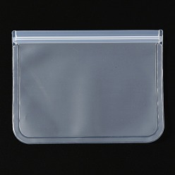 White PEVA Waterproof Translucent Ziplocking Bag, Reusable Food Storage Bags, for Meat Fruit Veggies, White, 200x262x3mm