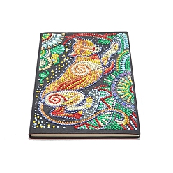 Leopard Diy рождественская тема алмазная живопись наборы для ноутбуков, включая книгу из искусственной кожи, смола стразы, ручка, поднос тарелка и клей глина, леопард, 210x145x8 мм