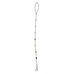 Colorful Transparent Acrylic Pendants Decorations, with Tiger Tail Wire, Colorful, 227mm