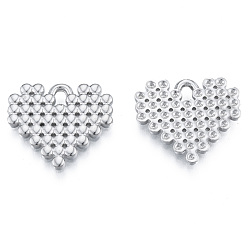 Stainless Steel Color 304 Stainless Steel Pendants, Heart, Stainless Steel Color, 18x20x1.5mm, Hole: 2mm