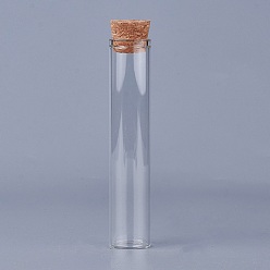 Clear Empty Glass Bottles, with Cork Stopper, Wishing Bottle, Clear, 2x10.75cm, Capacity: about 25ml(0.84 fl. oz), Bottleneck: 19mm in diameter