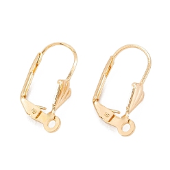 Golden 304 Stainless Steel Leverback Earring Findings, with Loop, Golden, 19x12x6mm, Hole: 1.5mm, Pin: 0.8mm