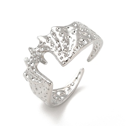 Color de Acero Inoxidable 304 anillo de puño abierto de murciélago gótico de acero inoxidable para mujer, color acero inoxidable, tamaño de EE. UU. 6 1/2 (16.9 mm)