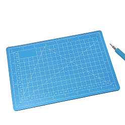 Dodger Blue A5 PVC Cutting Mat, Cutting Board, for Craft Art, Dodger Blue, 15x22cm