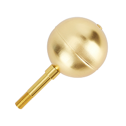 Golden Aluminium Alloy Flag Flagpole Ball top Ornament, Golden, 147x75mm
