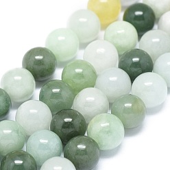 Jadeite Natural Jadeite Beads Strands, Round, 8mm, Hole: 0.8mm, about 51pcs/strand, 15.55 inch(39.5cm)