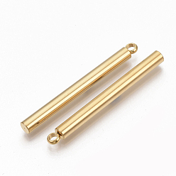 Oro 201 de acero inoxidable colgantes grandes, bar, dorado, 55x5 mm, agujero: 3 mm