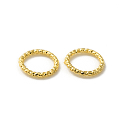 Real 24K Gold Plated Brass Twist Jump Rings, Lead Free & Cadmium Free, Open Jump Rings, Real 24K Gold Plated, 18 Gauge, 8x1mm, Inner Diameter: 6mm