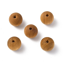 Perú Cuentas de madera, sin teñir, rondo, Perú, 8 mm, agujero: 1.6 mm
