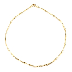 Настоящее золото 14K Латунь цепи ожерелья, крутящее колье, с застежкой омар коготь, реальный 14 k позолоченный, 17-1/8 дюйм (43.5 см)