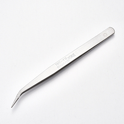 Stainless Steel Color Iron Beading Tweezers, Iron Color, 150x9mm