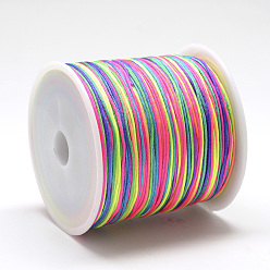 Colorful Nylon Thread, Chinese Knotting Cord, Colorful, 0.4mm, about 174.98 Yards(160m)/Roll