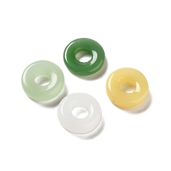Color mezclado Anillos de unión de vidrio, imitación de jade, anillo redondo, color mezclado, 12.5x4 mm, diámetro interior: 5 mm