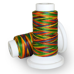 Colorful Flat Waxed Polyester Cord, for Leather Sewing Stitching, Colorful, 0.8mm, about 54.68 yards(50m)/roll
