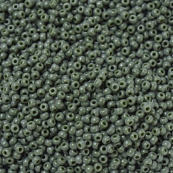 (RR501) Opaque Avocado MIYUKI Round Rocailles Beads, Japanese Seed Beads, 11/0, (RR501) Opaque Avocado, 2x1.3mm, Hole: 0.8mm, about 50000pcs/pound