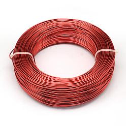 Roja Alambre de aluminio redondo, alambre artesanal flexible, para hacer joyas de abalorios, rojo, 17 calibre, 1.2 mm, 140 m / 500 g (459.3 pies / 500 g)