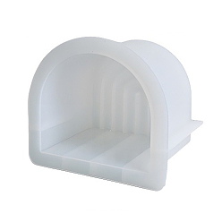 Blanc Moules à bougie en silicone bricolage, pour la fabrication de bougies parfumées, forme d'arc, blanc, 12.5x13.8x8.9 cm