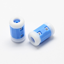 Bleu Dodger Plastique rangée crochet à tricoter ronde contre point de fabricant, Dodger bleu, 23x13.5mm, Trou: 1~5mm