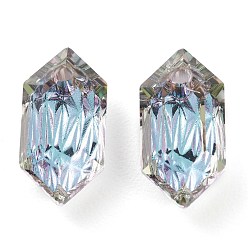 Luz de Vitrail Colgantes de diamantes de imitación de vidrio en relieve, bicono, facetados, vitrail light, 13x6.5x4 mm, agujero: 1.5 mm