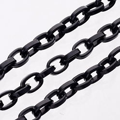 Electrophoresis Black Алюминиевых кабелей цепи, несварные, Плоско-овальные, электрофорез черный, 8x5.5x2 мм