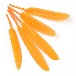 Orange Accessoires de costumes de plumes d'oie, teint, orange, 100~175x13~25mm
