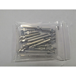 Stainless Steel Color BENECREAT Stianless Steel Dispensing Needles, Stainless Steel Color, 50x6x6mm, Pin: 2.5mm, Hole: 1.5mm and 4mm, 16pcs/box