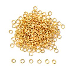 Oro Anillos partidos de hierro, anillos de salto de doble bucle, sin plomo y cadmio, dorado, 8 mm de diámetro, 1.6 mm de espesor, sobre 7.2 mm de diámetro interior, Sobre 8600 unidades / 1000 g
