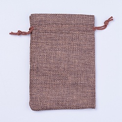 Chameau Sachets d'emballage de jute, sacs à cordonnet, chameau, 14.5x10.5x0.5 cm