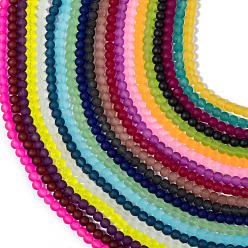 (52) Непрозрачная лаванда 20 расцветка бусинок прозрачных нитей, для изготовления украшений из бисера, матовые, круглые, разноцветные, 8 мм, отверстие : 1.3~1.6 мм, около 105 шт / нитка, 31.4 дюйм