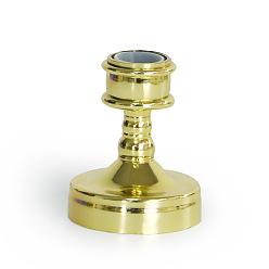 Золотистый Пластиковый высокий подсвечник, центральная часть свечи на столбе, идеальное украшение для домашней вечеринки, золотые, 5.6x7 см