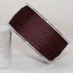 Brun De Noix De Coco Cordon de fil de nylon, pour la fabrication de bijoux, brun coco, 0.4mm, environ 196.85 yards (180m)/rouleau