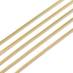 Золотистый Французская проволока каркасная проволока, гибкий круглый медный провод, металлизированная нить для вышивания и изготовления украшений, золотые, 18 калибр (1 мм), 10 г / мешок