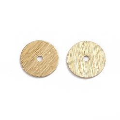 Golden Brass Spacer Beads, Long-Lasting Plated, Heishi Beads, Disc, Golden, 8x0.5mm, Hole: 1.2mm