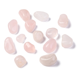 Rose Quartz Natural Rose Quartz Beads, No Hole Beads, Nuggets, Tumbled Stone, Healing Stones for 7 Chakras Balancing, Crystal Therapy, Vase Filler Gems, 10~30x10~15x6~10mm, about 260~300pcs/1000g