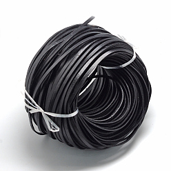 Черный Кожаные шнуры, чёрные, 5x2 мм, около 100 ярдов / пачка (300 футов / пачка)
