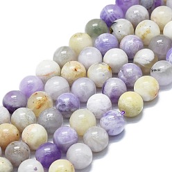 Purple Opal Natural Purple Opal Beads Strands, Round, Size: about 8~9mm in diameter, hole: 0.8mm, about 48~52pcs/strand, 15.35''~16.54''(39~42cm).