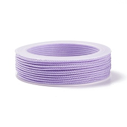 Сливовый Плетеные нити нейлона, окрашенные, завязывая шнур, для китайского вязания, ремесла и изготовление ювелирных изделий, слива, 1.5 мм, около 13.12 ярдов (12 м) / рулон