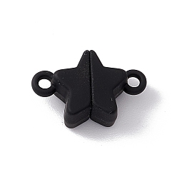 Noir Fermoirs magnétiques en alliage d'étoiles, pour la fabrication de colliers pendentifs, noir, 11x16x6mm, Trou: 1.5mm