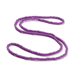 Dark Orchid Waist Beads, Glass Seed Beaded Stretch Waist Chain for Women, Dark Orchid, 31-1/2 inch(80cm), Beads: 5mm