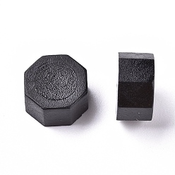 Negro Sellado de partículas de cera, para sello de sello retro, octágono, negro, 9 mm, sobre 1500 unidades / 500 g