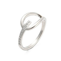 Color de Acero Inoxidable 304 anillos de acero inoxidable con diamantes de imitación, contacto hueco, color acero inoxidable, tamaño de EE. UU. 8 (18.1 mm)