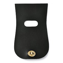 Noir Housse de sac en simili cuir, avec fermoirs en alliage à verrouillage par rotation, accessoires de remplacement de sac, noir, 23.1x13.5x0.15~22 cm, Trou: 1mm