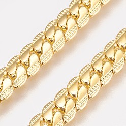 Real 18K Gold Plated Brass Chain Necklaces Making, with Lobster Claw Clasps, Long-lasting Plated, Real 18K Gold Plated, 24 inch(61cm), 6mm