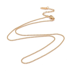 Golden 304 Stainless Steel Ball Chain Necklaces, Golden, 15.94 inch(40.5cm)