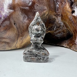 Syenite Figurines de déesse du yoga de guérison sculptées en syénite naturelle, Décorations d'affichage en pierre d'énergie reiki, 50~60mm