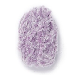 Prune Fils de polyester et de nylon, laine de vison imitation fourrure, pour le tricot de bricolage manteau doux écharpe, prune, 4.5mm