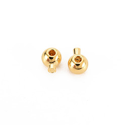 Real 18K Gold Plated Rack Plating Brass Beads, Nickel Free, Real 18K Gold Plated, 4x3x2mm, Hole: 0.6mm