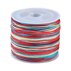 Medium Turquoise Nylon Thread, Segment Dyed Chinese Knotting Cord, Nylon String for Beading Jewelry Making, Medium Turquoise, 0.8mm, about 54.68 Yards(50m)/Roll