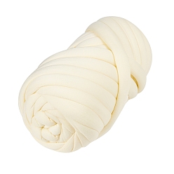 Soie De Maïs Fil à tricoter bras, fil de polyester, fil géant volumineux lavable super doux, pour des couvertures artisanales à tricoter extrême, cornsilk, 19 mm, sur 500 g / paquet, environ 24 m / paquet