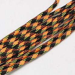 Dark Orange 7 Inner Cores Polyester & Spandex Cord Ropes, for Rope Bracelets Making, Dark Orange, 4mm, about 109.36 yards(100m)/bundle, 420~500g/bundle